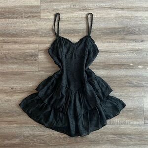Wild Fable Black Ruffled Mini Dress